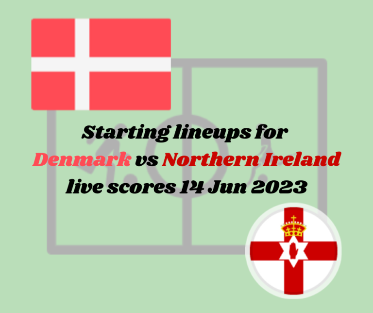 Denmark vs Northern Ireland lineups: official starting lineup Today, results live scores, for this UEFA EURO 2024 Qualifying, match on 16/06/2023.