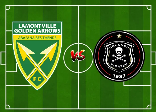 Starting Lineup For Golden Arrows vs Orlando Pirates and the results updated in the Live Match Score on this PSL Fixtures page today.