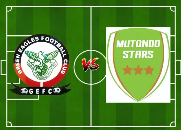 Zambia Super League Fixtures Today page features the lineup Green Eagles vs Mutondo Stars and the results Live Match Score.