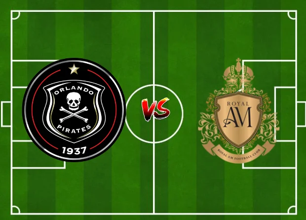 Orlando Pirates vs Royal AM starting lineup and the results as they are updated in the Live Match Score on this PSL Fixtures page today
