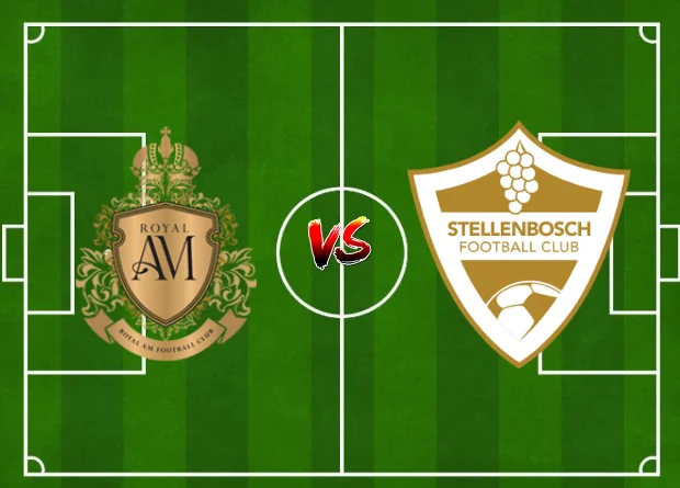 Royal AM vs Stellenbosch starting lineup and results as they are updated in the Live Match Score on this PSL Fixtures page today.