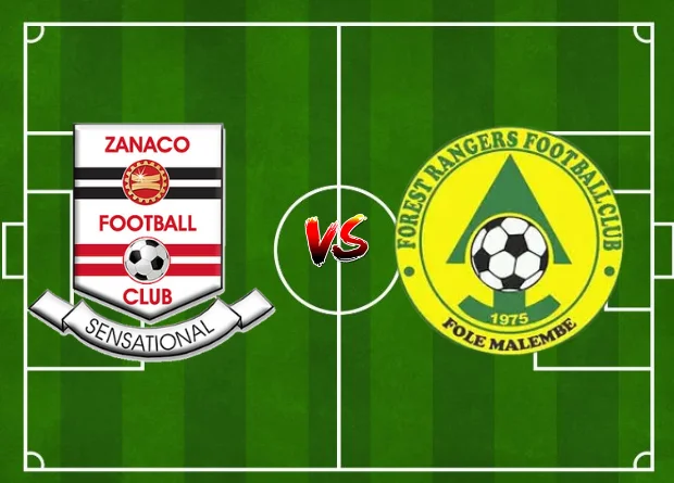 Zambia Super League Fixtures Today page features the lineup Preview for Zanaco vs Forest Rangers and the results in Live Match Score.
