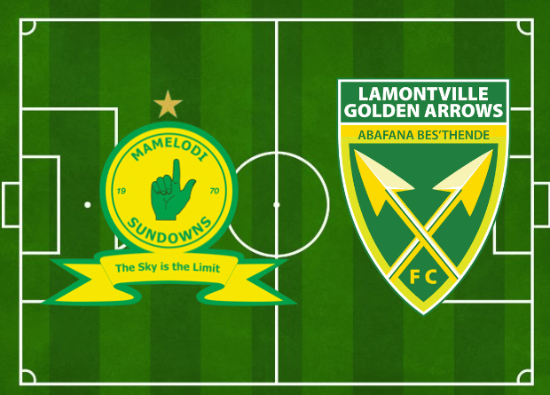 starting lineup for Mamelodi Sundowns vs Lamontville Golden Arrows a psl match with live score