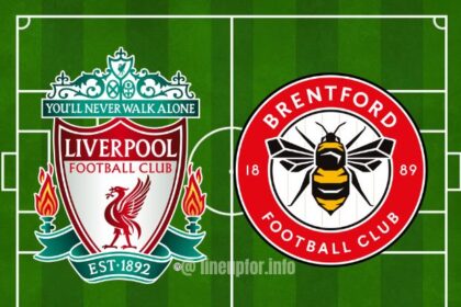 Starting lineup for Liverpool vs Brentford, Live Score