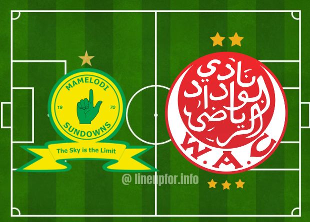 Starting lineup for Mamelodi Sundowns vs Wydad AC today along with the results in the live score for this African Football League final leg 2 0f 2 match.