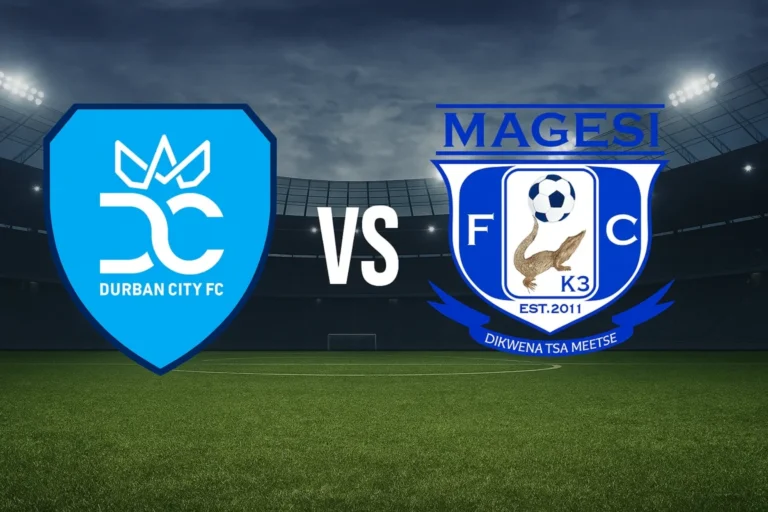 Durban City vs Magesi: Starting XI, Results in Live Score
