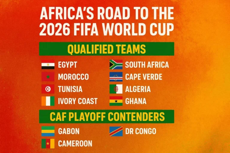 Africa FIFA World Cup Qualified Teams and CAF Playoff Race