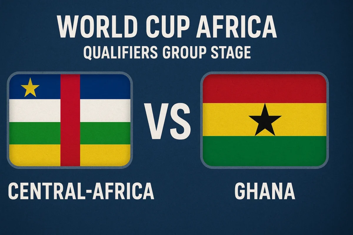 Central-Africa vs Ghana: WC Africa, Qualification Group Stage