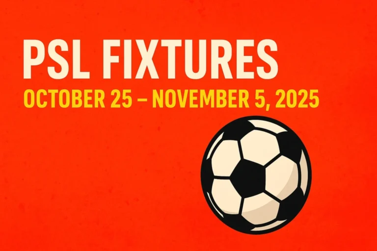 Upcoming PSL Fixtures: October 25 – November 5, 2025