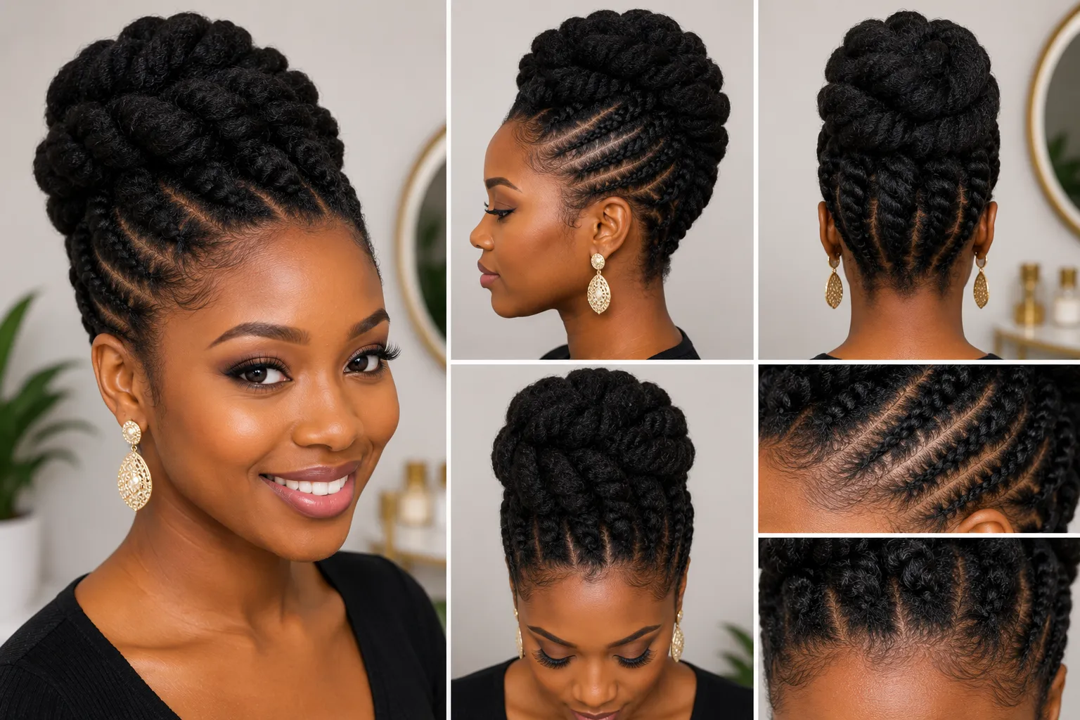African Updo Hairstyle