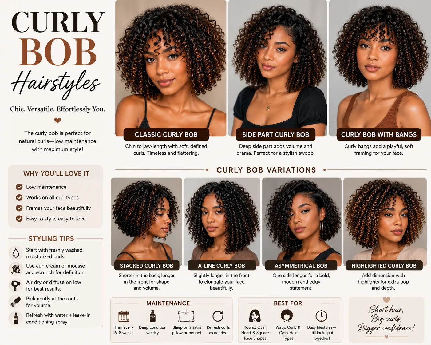 Curly Hair: Easy Tips for Healthy, Beautiful Curls | 6 Hairstyles
