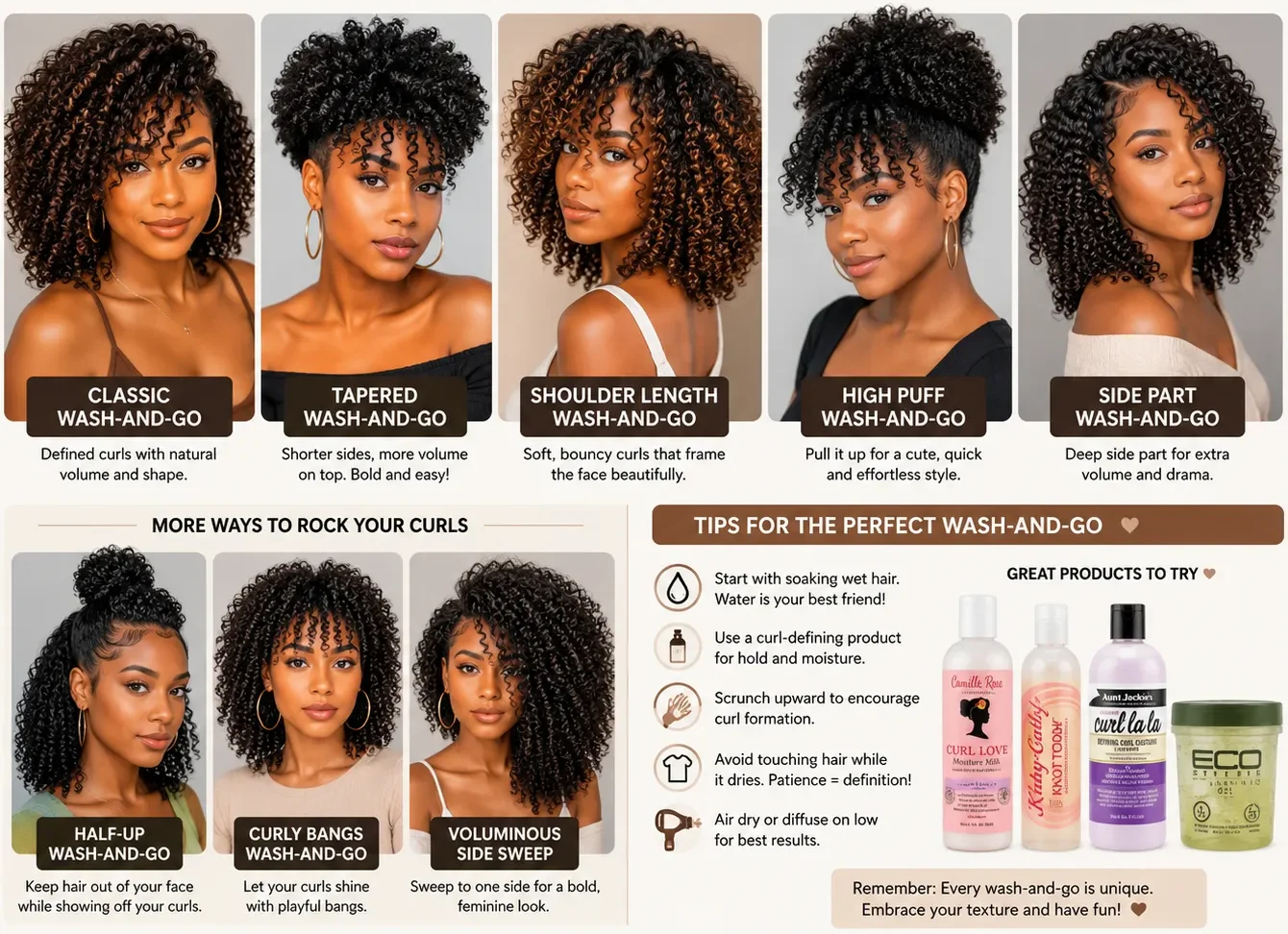 Wash and Go Hairstyle