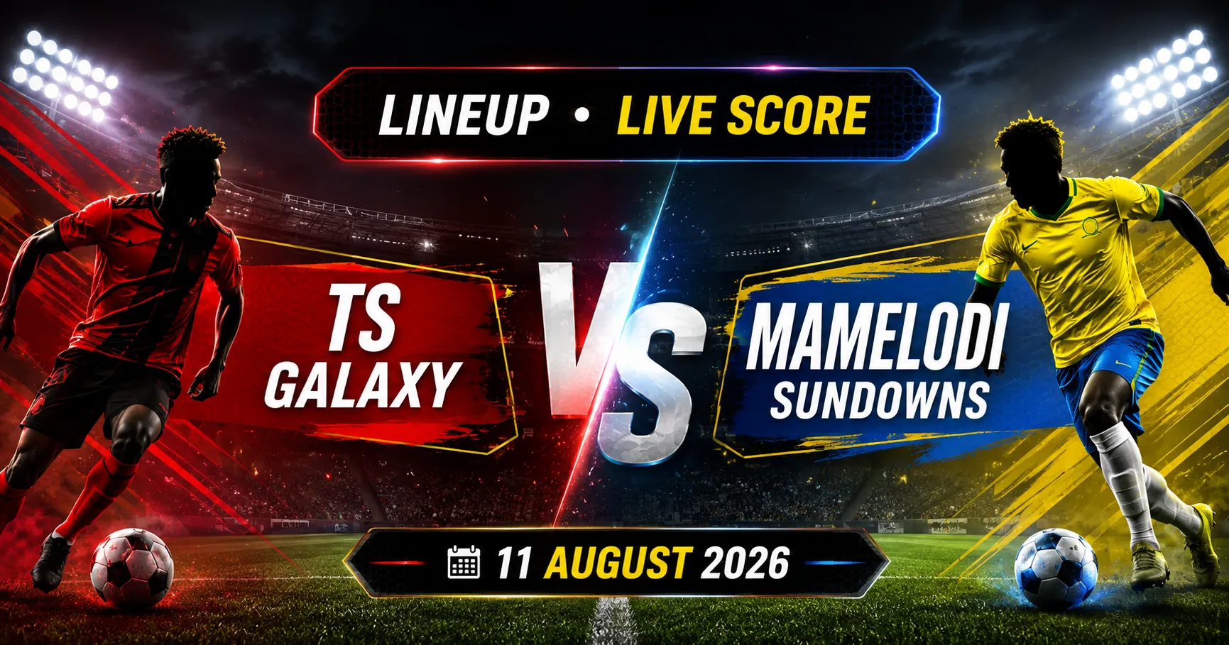 TS Galaxy vs Mamelodi Sundowns Lineup, Live Score | 11/08/2026